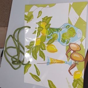 Brighton Gift Bag .Yellow Lemons  Bright and Fun .